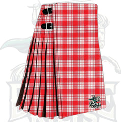 Menzies Red & White Modern Tartan Kilt – Premium Authentic Clan Kilt