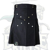 Black Utility Kilt for Working – Durable & Functional Scottish Kilt