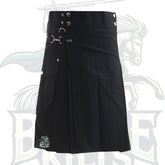 Black Cargo Kilt – Stylish & Functional Scottish Utility Kilt