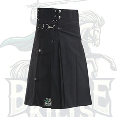 Black Cargo Kilt – Stylish & Functional Scottish Utility Kilt
