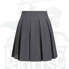 Mid-Rise Pleated Asymmetrical Hem Midi Skirt – Sophisticated & Modern
