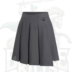 Mid-Rise Pleated Asymmetrical Hem Midi Skirt – Sophisticated & Modern