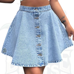 Women’s High-Waisted Non-Stretch A-Line Skirt