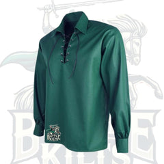 Jacobite Ghillie Shirt in Sea Green | Battle of Kilts