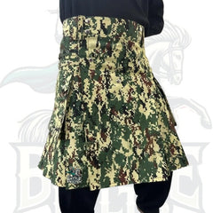 Camouflage Utility Kilt – Handmade Tactical Kilt for Men