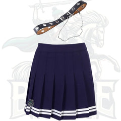 Gothic Pleated Mini Skirt – High Waist A-Line Punk Chic