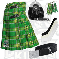 Battle Of Kilts Men’s Tartan Kilt Outfit – 7-Piece Scottish Set with Premium Accessories
