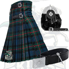 Battle Of Kilts Men’s Tartan Kilt Outfit – 5-Piece Scottish Set with Premium Accessories