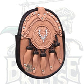 Handmade Sporran for Scottish Kilt – Real Leather Deer Brown with Free Chain Strap by BattleOfKilts