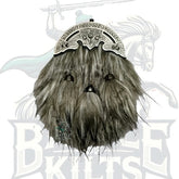 Grey Vegan Kilt Sporran – 100% Synthetic Fur & Vegan Leather with Chain Belt – Battle of Kilts