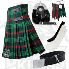 Battle Of Kilts Men’s Tartan Kilt Outfit – 7-Piece Scottish Set with Premium Accessories