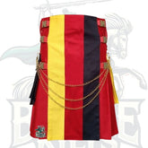Germany Flag Gothic Utility Kilt – Handmade Patriotic Men’s Kilt