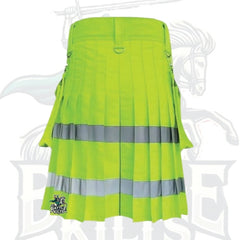 Firefighter High Visibility Utility Kilt – Hi Vis Reflective Safety Kilt for Men