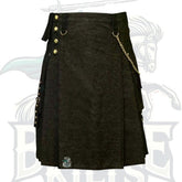Denim Kilt with Tactical Pocket – Rugged Utility Style
