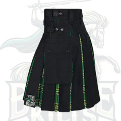 Irish Green Hybrid Kilt – Premium Celtic-Inspired Hybrid Wear