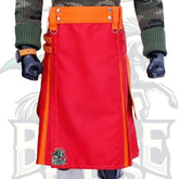 Hybrid Utility Kilt for Men – Red and Orange Scottish Kilt | Festival, Cosplay & Wedding Outfit by BattleOfKilts