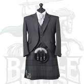 Gray Tweed Jacket with Night Watch Tartan Kilt Outfit – Premium Highland Dress by BattleOfKilts