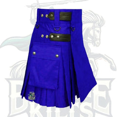 Royal Blue Deluxe Utility Kilt – Premium Quality Modern Kilt