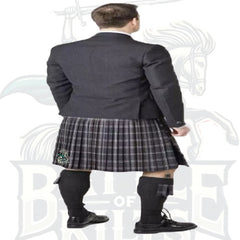 Gray Tweed Jacket with Night Watch Tartan Kilt Outfit – Premium Highland Dress by BattleOfKilts