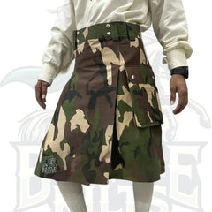 Camouflage Utility Kilt – Handmade Tactical Kilt for Men