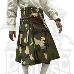 Camouflage Utility Kilt – Handmade Tactical Kilt for Men