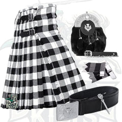 Battle Of Kilts Men’s Tartan Kilt Outfit – 6-Piece Scottish Set with Premium Accessories