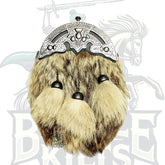 Antique Black Fox Fur Kilt Sporran with Genuine Leather Back – Battle of Kilts