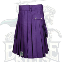 Purple Utility Kilt – Modern Functional Kilt with Pockets for Men & Women