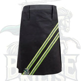 Black Firefighter High Visibility Reflective Kilt – Safety Utility Kilt for Men