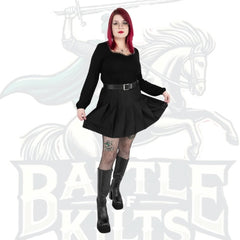 Sleek Black Tennis Skirt – Sporty, Chic & Trendy