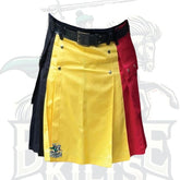 Modern Belgium Flag Kilt with Large Pockets – Handmade Patriotic Utility Kilt
