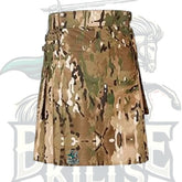 Scottish Khaki Camo Utility Kilt – Handmade Tactical Kilt for Men