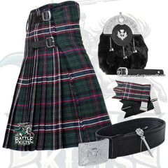 Battle Of Kilts Men’s Tartan Kilt Outfit – 6-Piece Scottish Set with Premium Accessories