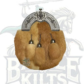 Brown Fur Kilt Sporran with Antique Thistle Cantle & 3 Tassels – Battle of Kilts