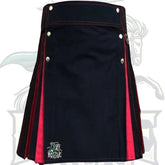 Scottish Black with Red Hybrid Kilt – Fashion Design | Brand New Stitched Kilt by BattleOfKilts
