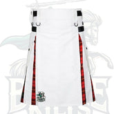 White and Wallace Tartan Utility Hybrid Kilt – Bold Heritage Meets Modern Utility