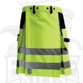 Men's Fluorescent Green Firefighter Kilt – High-Visibility Utility Kilt