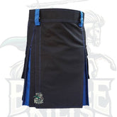Modern Black and Blue Hybrid Utility Kilt – Premium Gothic & Alternative Wear