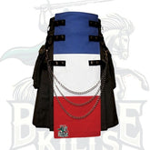Patriotic Gothic French Flag Kilt – Handmade Utility Kilt