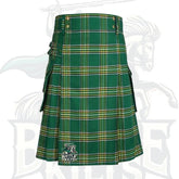 Battle of Kilts – Men’s Irish Green Tartan Utility Kilt