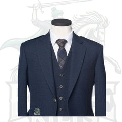 Arran Navy Tweed Five Button Kilt Outfit – Premium Scottish Formalwear by BattleOfKilts
