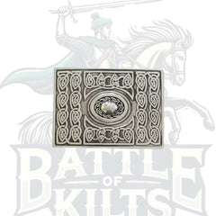 Celtic Chrome Kilt Belt Buckle – Shining Symbol of Scottish Tradition