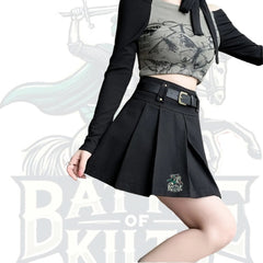 High-Waist Pleated A-Line Mini Skirt – Preppy Women’s Skirt for Spring & Summer