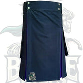 Scottish Black with Purple Hybrid Modern Kilt for Men – Brand New Design | BattleOfKilts