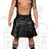 Harness Handmade Stylish Leather Cosplay Kilt with Suspender Belt – Premium Costume