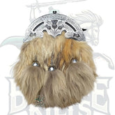 Real Brown Fox Fur Kilt Sporran with Genuine Leather Back – Battle of Kilts