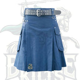 Navy Blue Utility Kilt with Belt – Durable & Stylish Modern Work Kilt