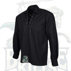 Black Jacobite Ghillie Kilt Shirt | Battle of Kilts