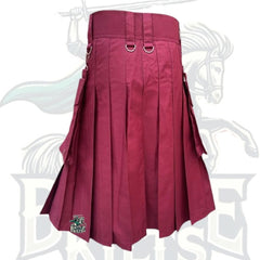 Modern Burgundy Utility Kilt – Stylish & Functional Scottish Work Kilt