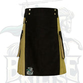 Black and Khaki Utility Hybrid Kilt – Premium Tactical & Scottish-Inspired Wear
